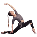 Passion Yoga - Legging de Yoga - Bandelettes à Nouer - Taille Haute - Du S au XL - Noir