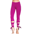 Legging de Yoga - Bandelettes à Nouer - Taille Haute - Du S au XL - Rose