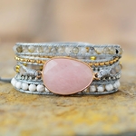 Meghan - Bracelet contre les migraines et lanxiété - Quartz rose