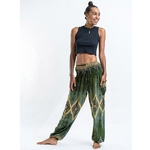 Vert - Pantalon de méditation en coton -  Hippie chic