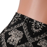 Taille élastique Pantalon Bohème Hindou - Noir et Blanc