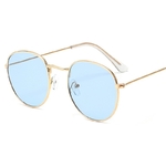 Lunettes de Soleil - Rétro - Vintage - Ronde - bleu ciel