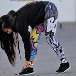 Passion yoga - Legging de Yoga Imprimé - Colorful BD - S au XL