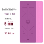 Tapis de Yoga Léger - Ligne de Position - Recto - Verso violet et rose