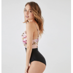 Monokini rembourré décolleté - Maillot de bain une pièce rose XS - XXL