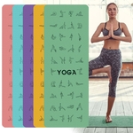 Passion Yoga Tapis 38 Poses de Yoga - Anti-dérapant - Ligne de Positionnement