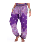 Pantalon ethnique manadala violet