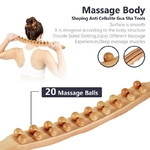 Bâton de Massage 20 perles en bois dos cou