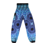 leela pantalon imprimé de yoga imprimé bleu