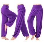 Pantalon ample de yoga grande taille - Court ou Long - M au 3XL - violet