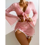 Maillot de bain triangle - 4 Pièces - Rose