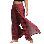 Mira - Pantalon de Yoga large fendu Rouge S