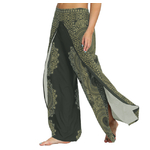 Mira - Pantalon de Yoga large fendu vert