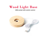 orgonite base lumineuse bois