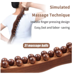 massage anti-cellulite - douleurs - baton en bois 31 perles