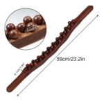 Bâton de Massage 31 perles en bois - soulage douleurs