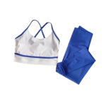 Mudra-ensemble de yoga coloré bleu