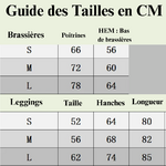 Mudra - ensemble de yoga - guide des tailles