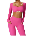 Yogia - Ensemble de Yoga manches longues rose 2
