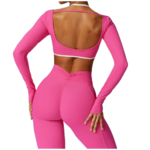 Yogia - Ensemble de Yoga manches longues rose