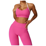 Yogia - Ensemble de Yoga sans manches longues rose