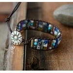 Bracelet Protecteur - Cuir, Perles et Pierres naturelles -