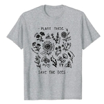 T-Shirt imprimé zen - Sauvons les Abeilles- Gris - taille S