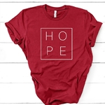 T-shirt imprimé Hope - Espoir - rouge - S au XXXL