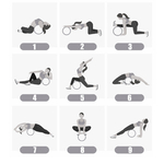 Exercices Roue de Yoga - Bois de Chêne - Fleur de Lotus - 33 CM