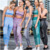 Passion Yoga - Ensemble de yoga taille haute- Legging et brassière croisée de Yoga - Patchwork - 6 Couleurs