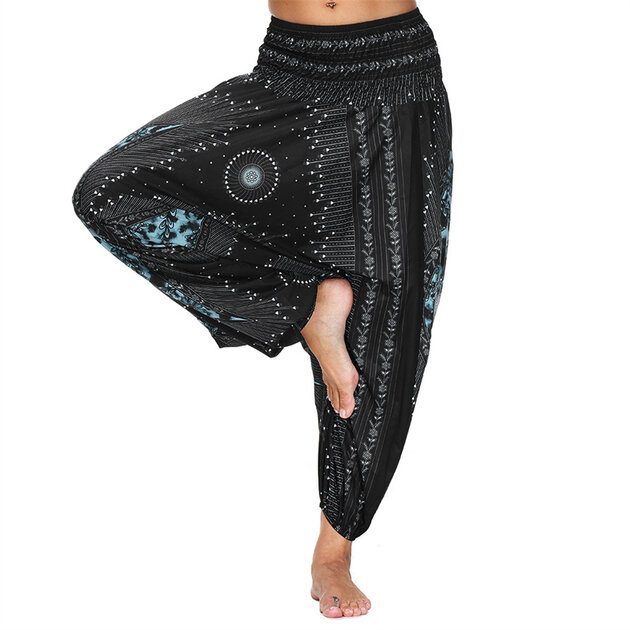 Pantalon Yoga Femme Fendu Et Fluide - Sarouel Souple Pour Danse, Pilates, Sport - Taille Haute - Coupe Large Et Confortable