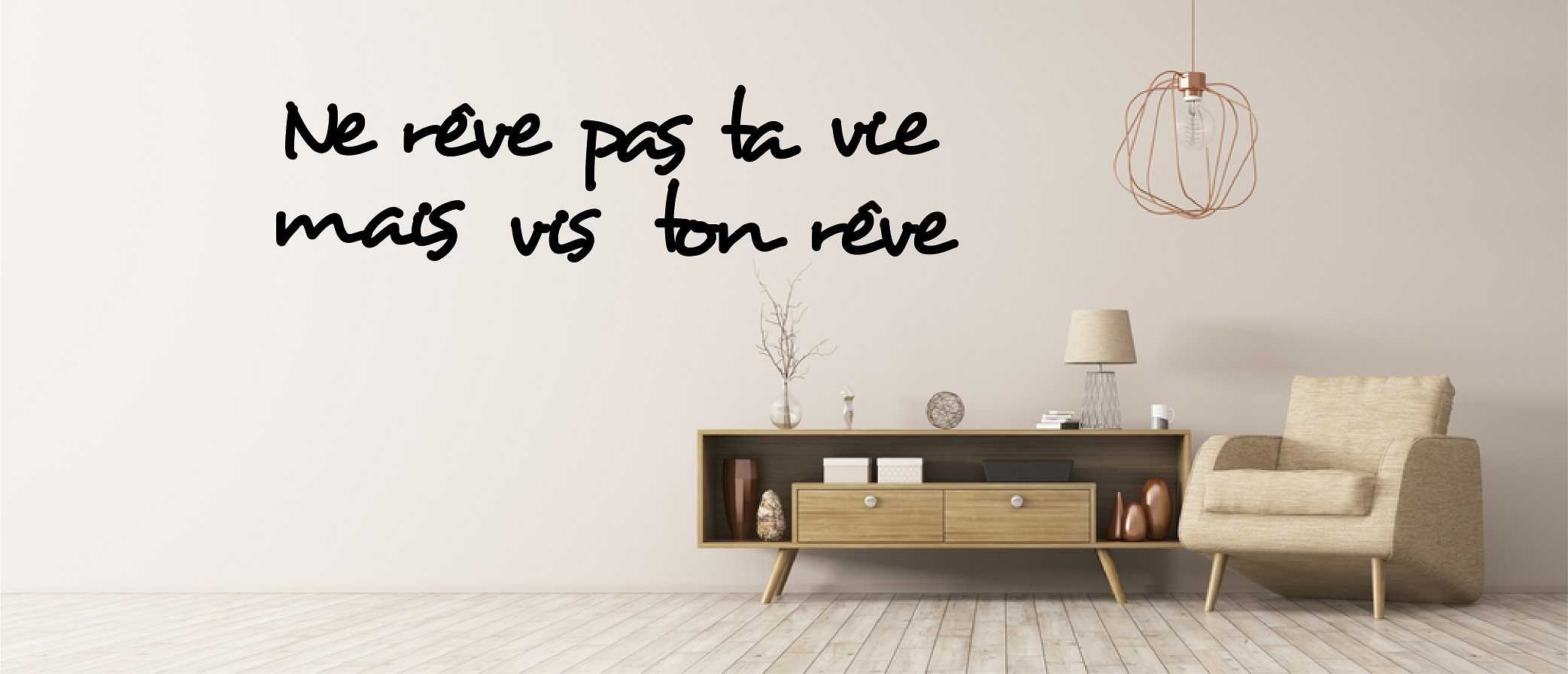 Citation Ne Reve Pas Ta Vie Mais Vis Ton Reve Citations En Bois Studio Deco Concept