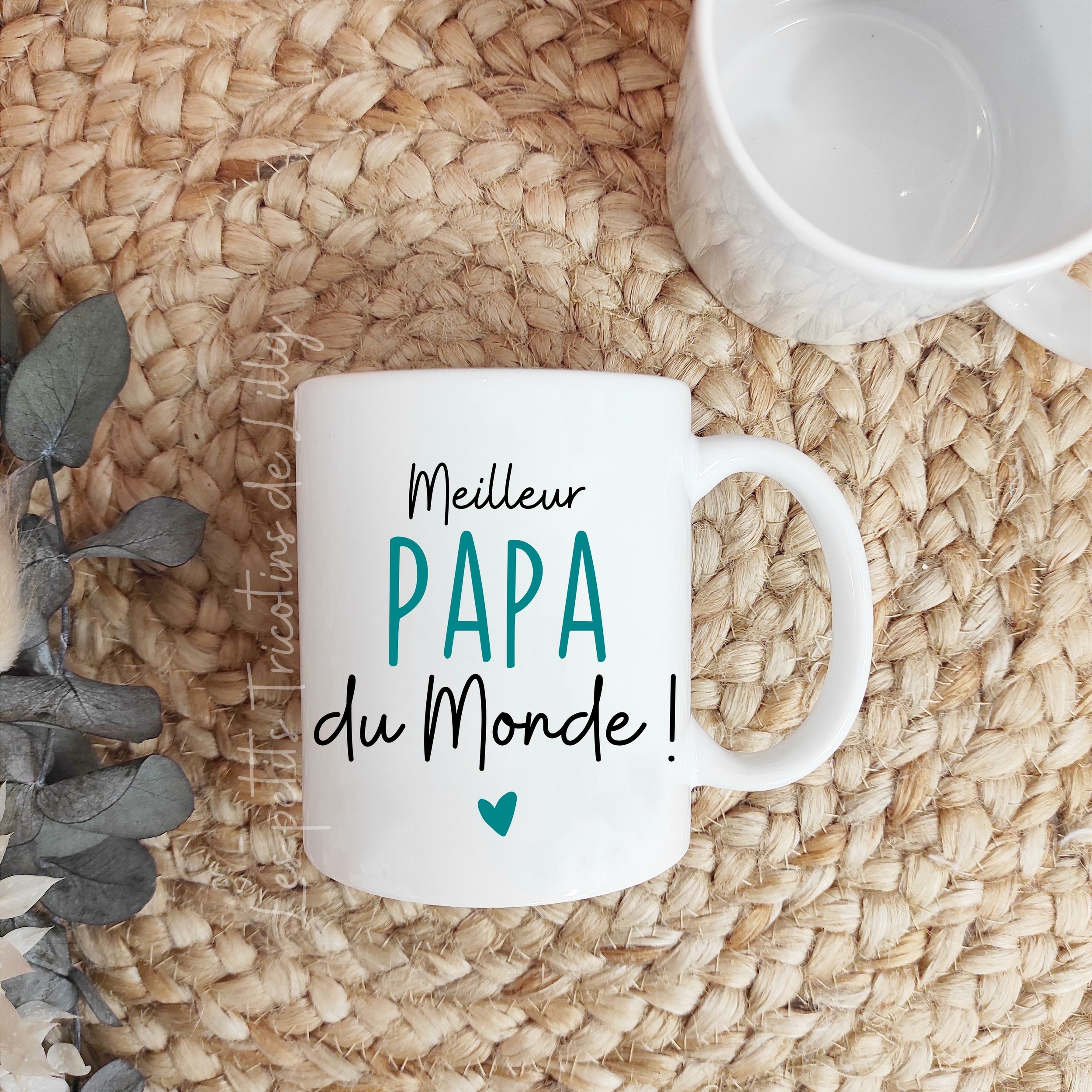 MUG MEILLEUR PAPA DU MONDE - CADEAUX/PAPA - Les petits Tricotins de lilly