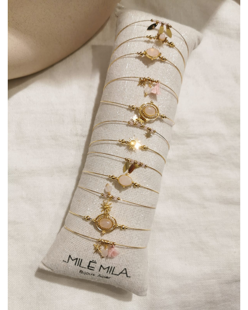 coussin-de-12-bracelets-roses-dores