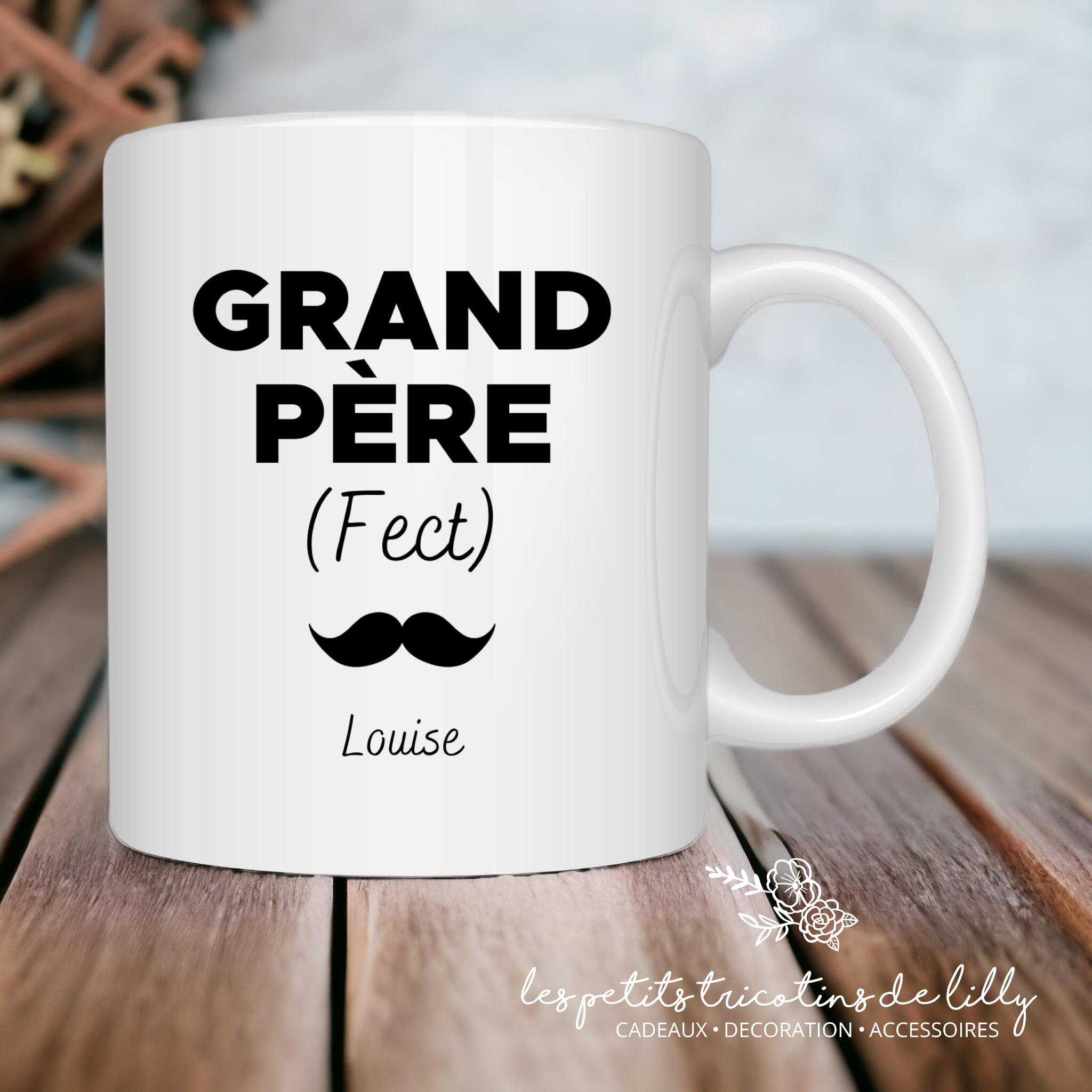 MUG PERSONNALISE PAPYCHIC - CADEAUX/PAPI - Les petits Tricotins