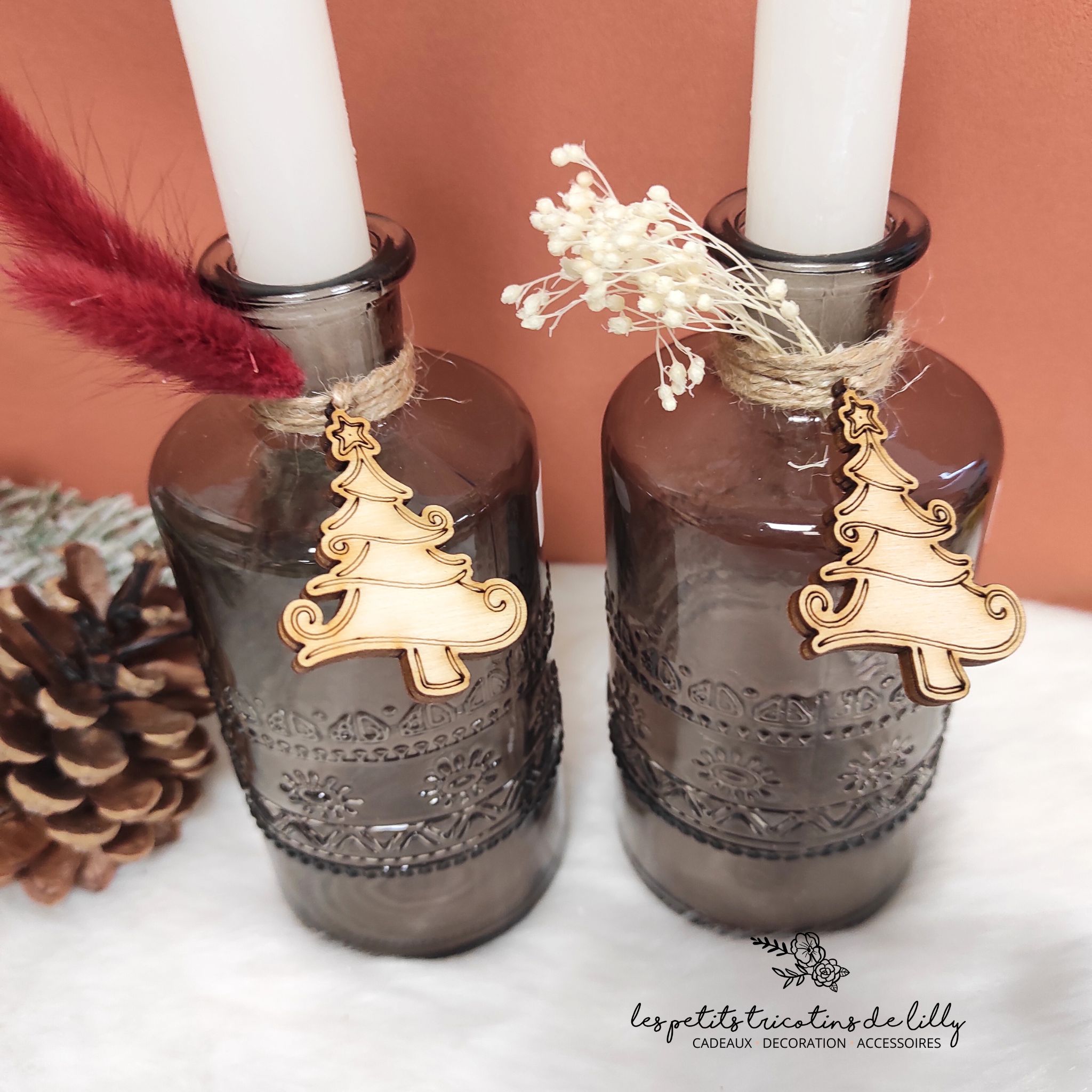 Bougie de noël: renne « Rodolphe » | Home staging art