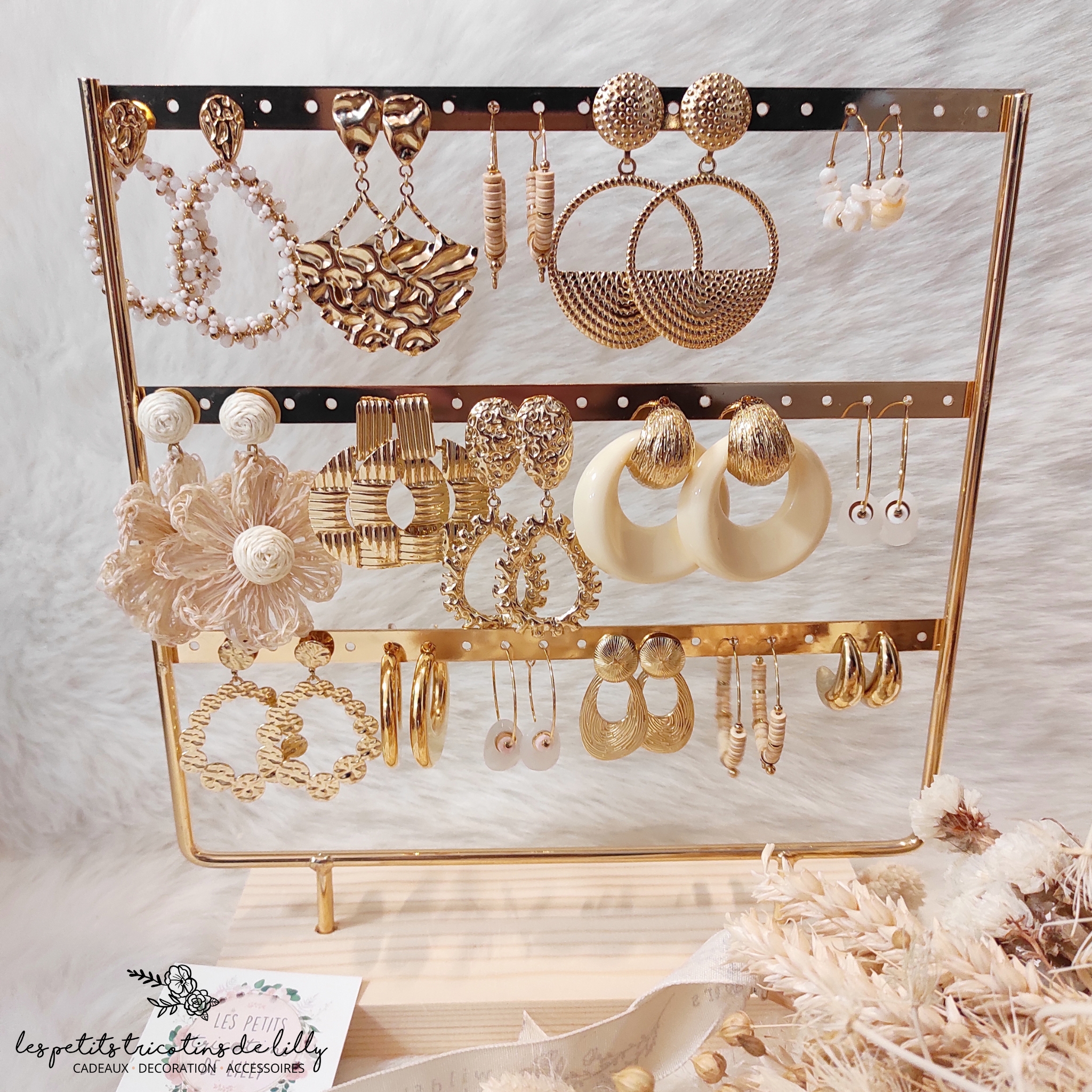 boucles d'oreilles pendantes bronze femme déesse (25mm) pochette cadeau