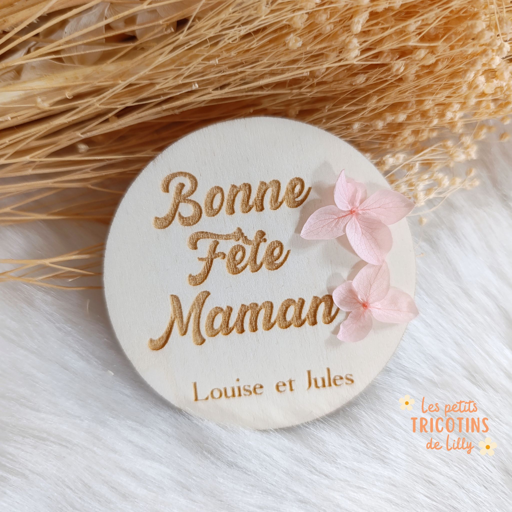 magnet-bois-personnalisé-fleuri-cadeau-maman