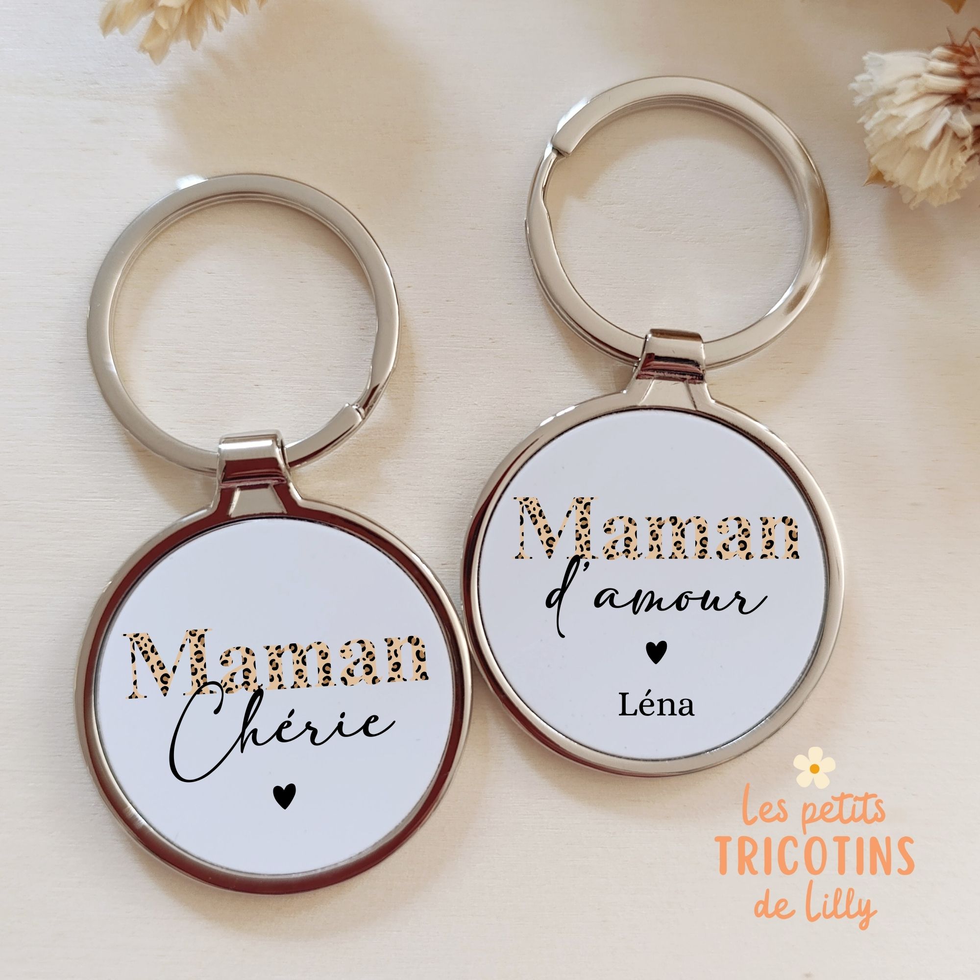 porte-clés-cadeau-maman-léopard
