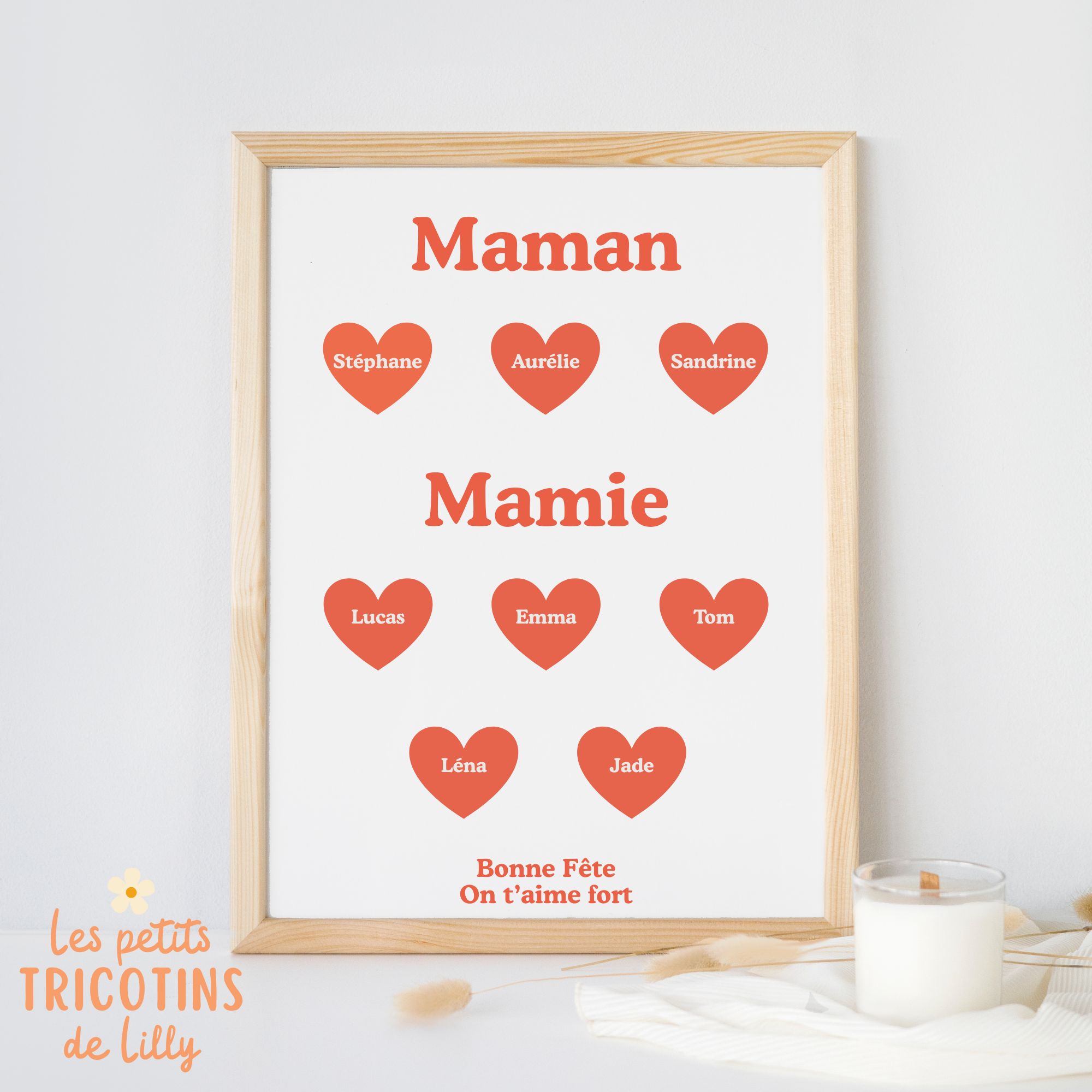 cadre-affiche-coeurs-prénoms-cadeau-maman-mamie-coeurs