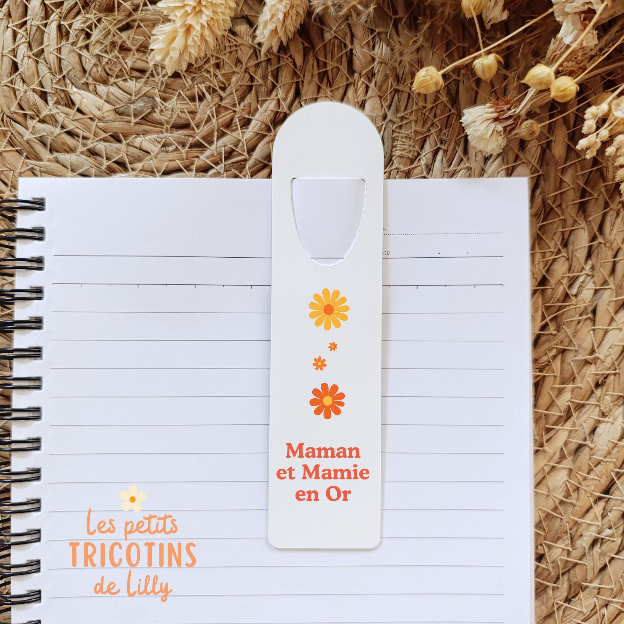 marque-page-personnalisé-marguerites-cadeau-maman