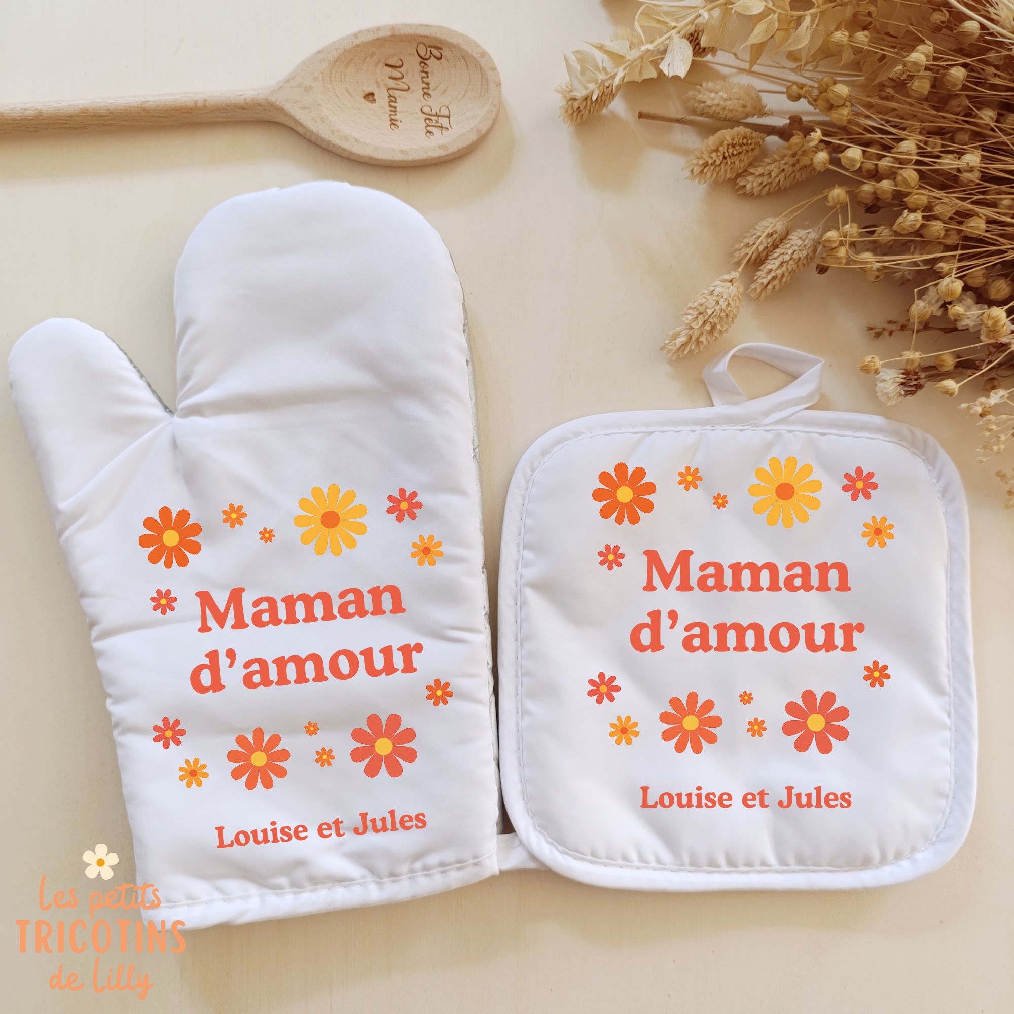 manique-personnalisée-marguerites-cadeau-maman-mamie