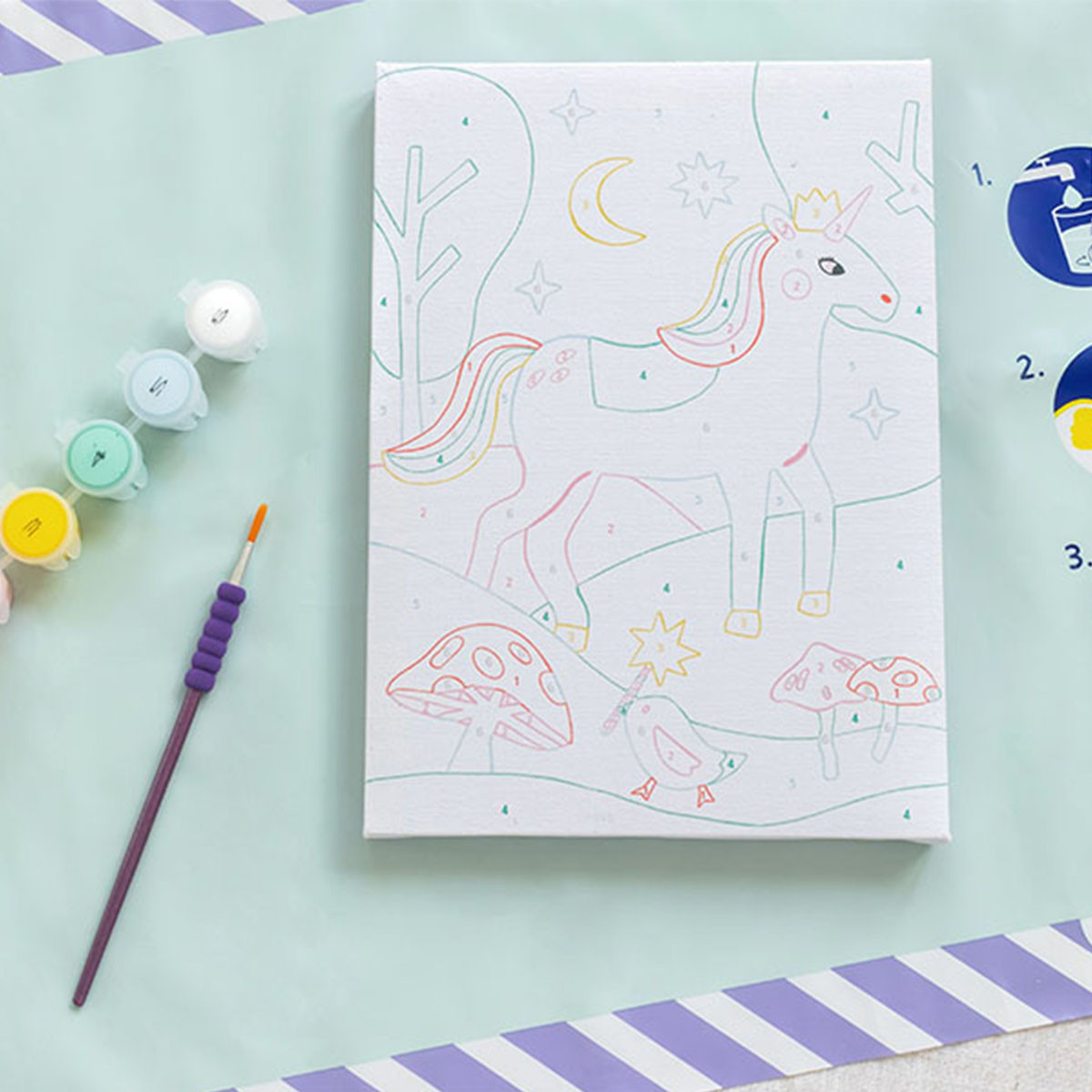 kit-peinture-au-numéro-petit-pinceau-licorne-et-piou (2)