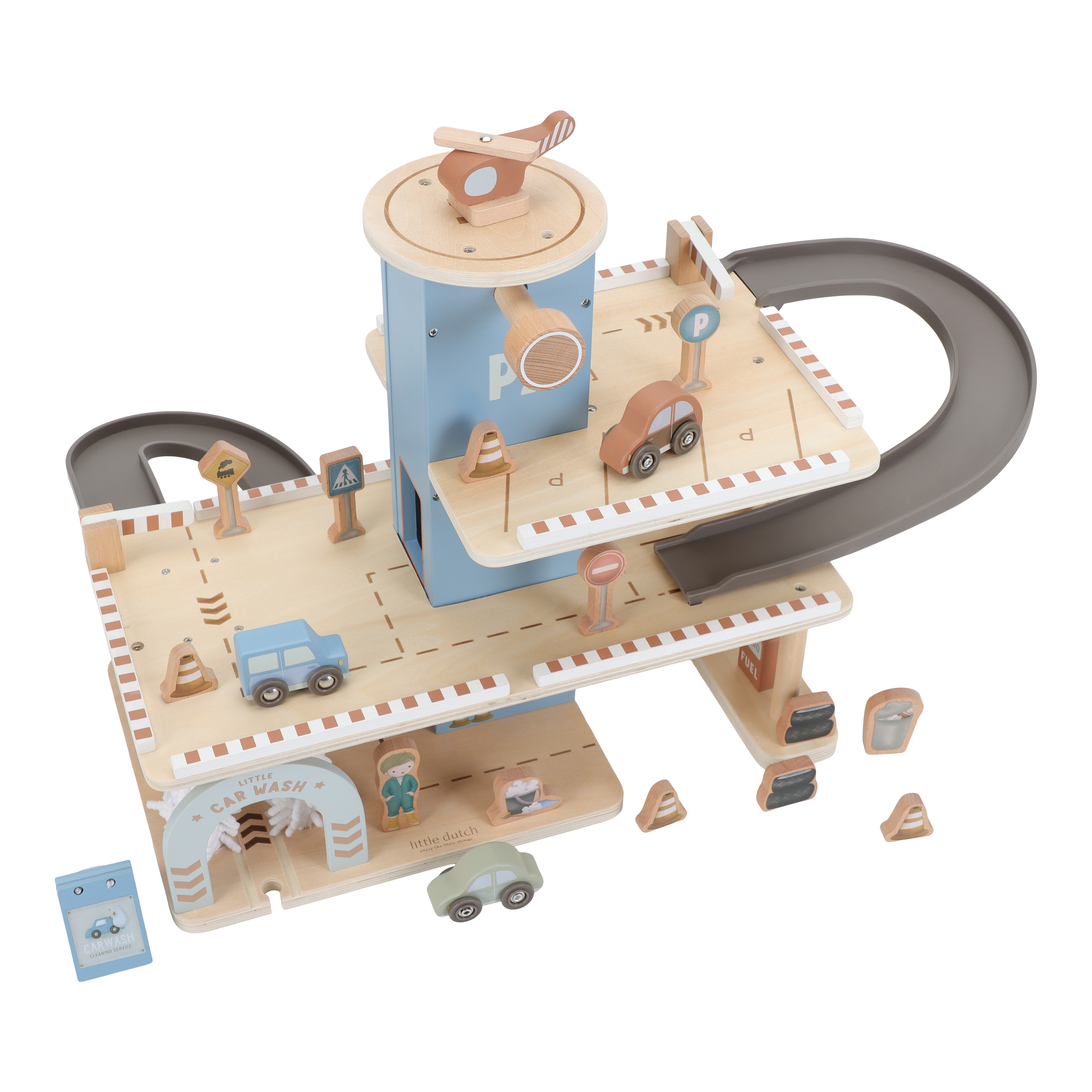 garage-bois-little-dutch-enfant-jeu-voiture-3-ans-2