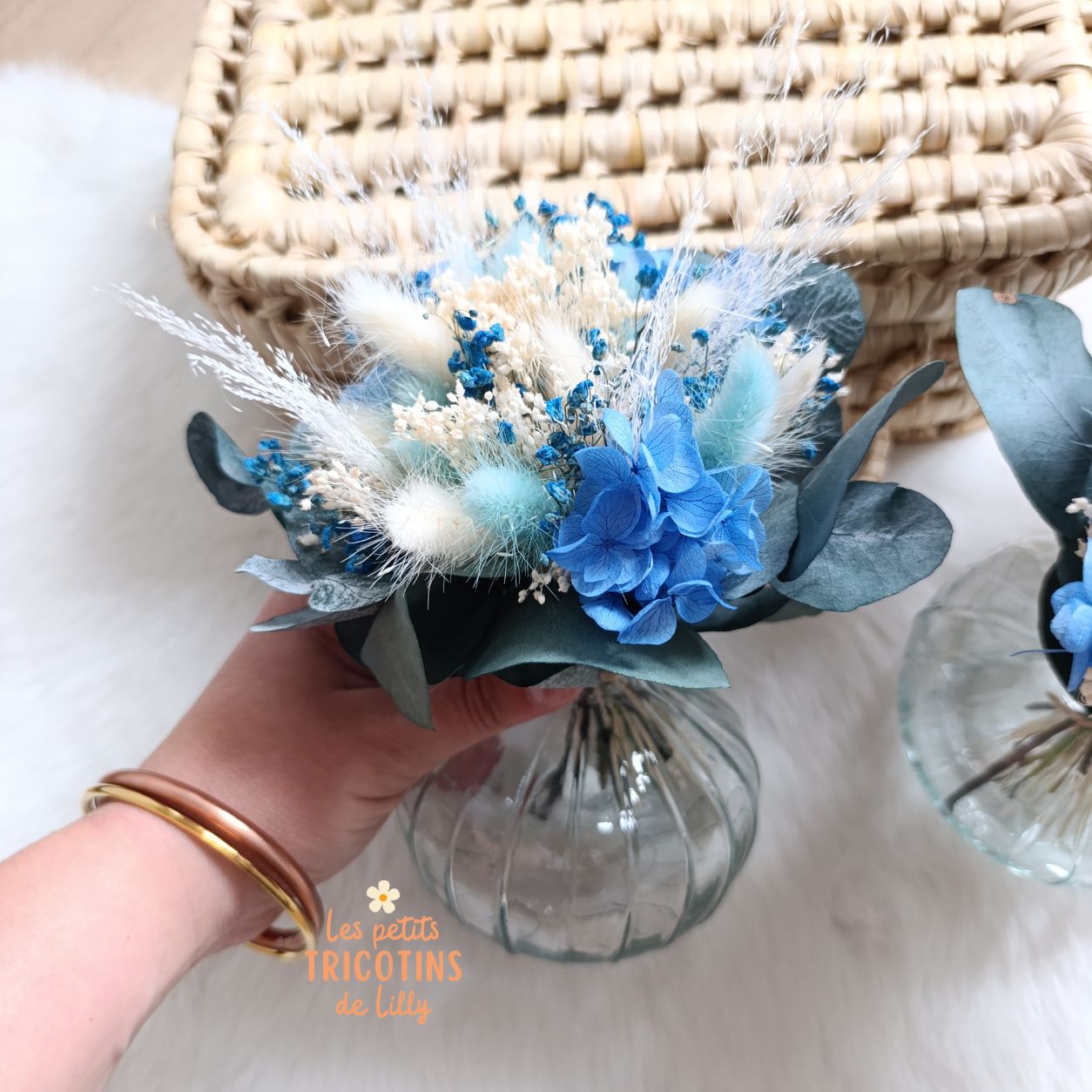 centre-table-fleurs-sechees-bleu-azur-mariage-bapteme (3)