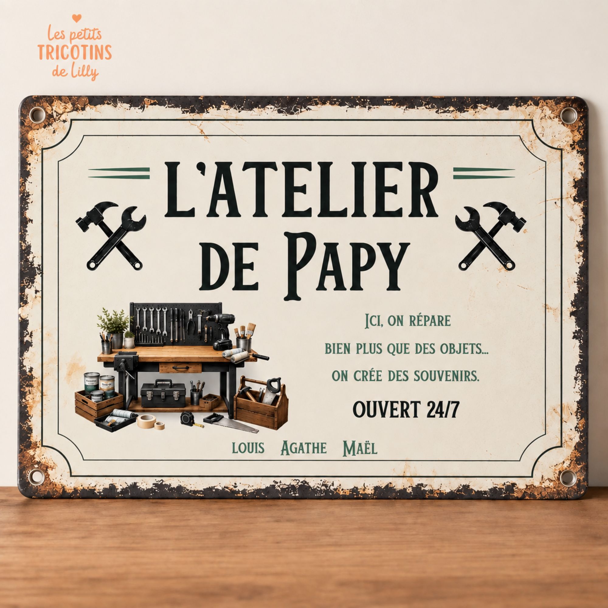 plaque-atelier-de-papy-cadeau-fete-des-grands-peres-personnalise