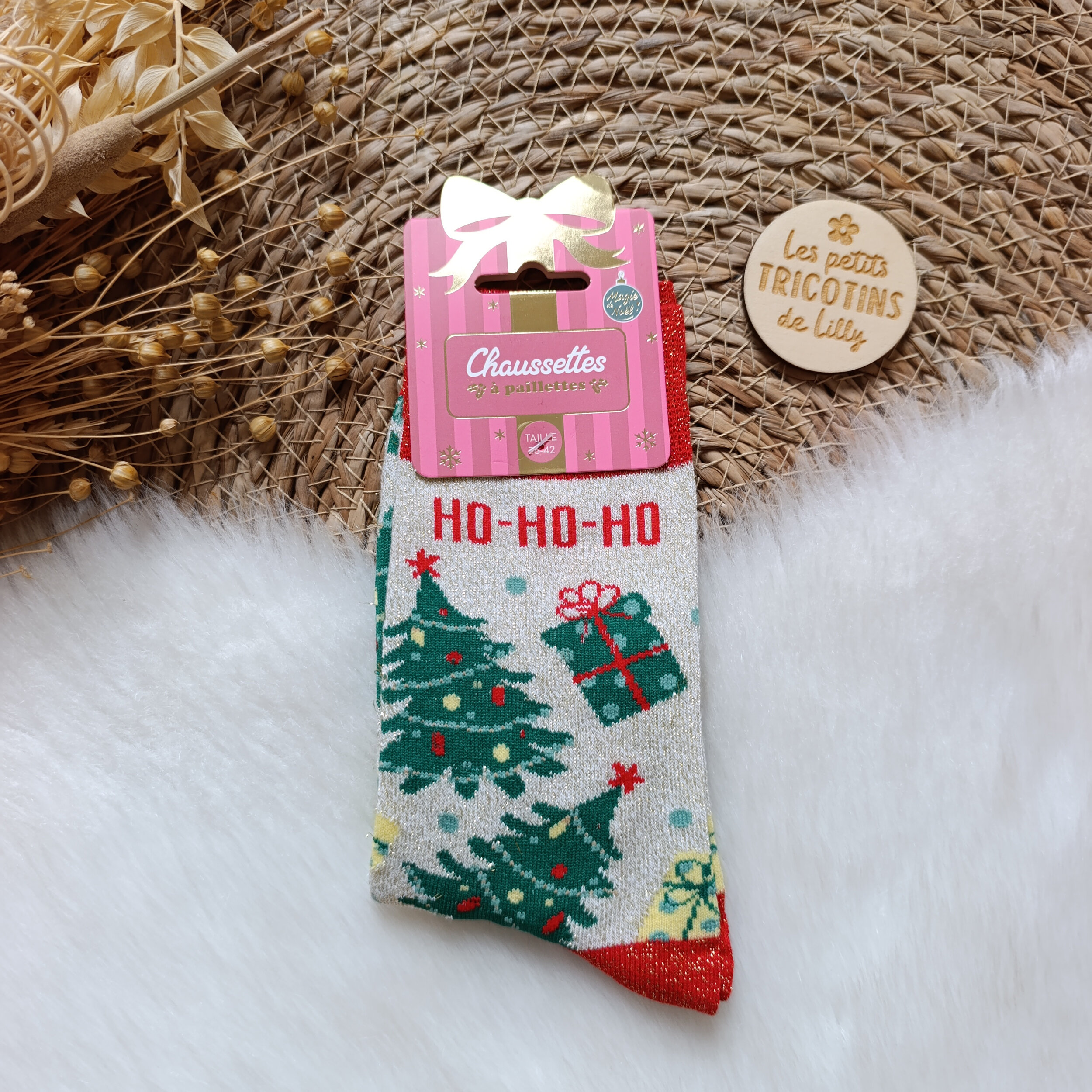 chaussettes-paillettes-noël-ho-ho-ho-cadeau-noël-secret-santa