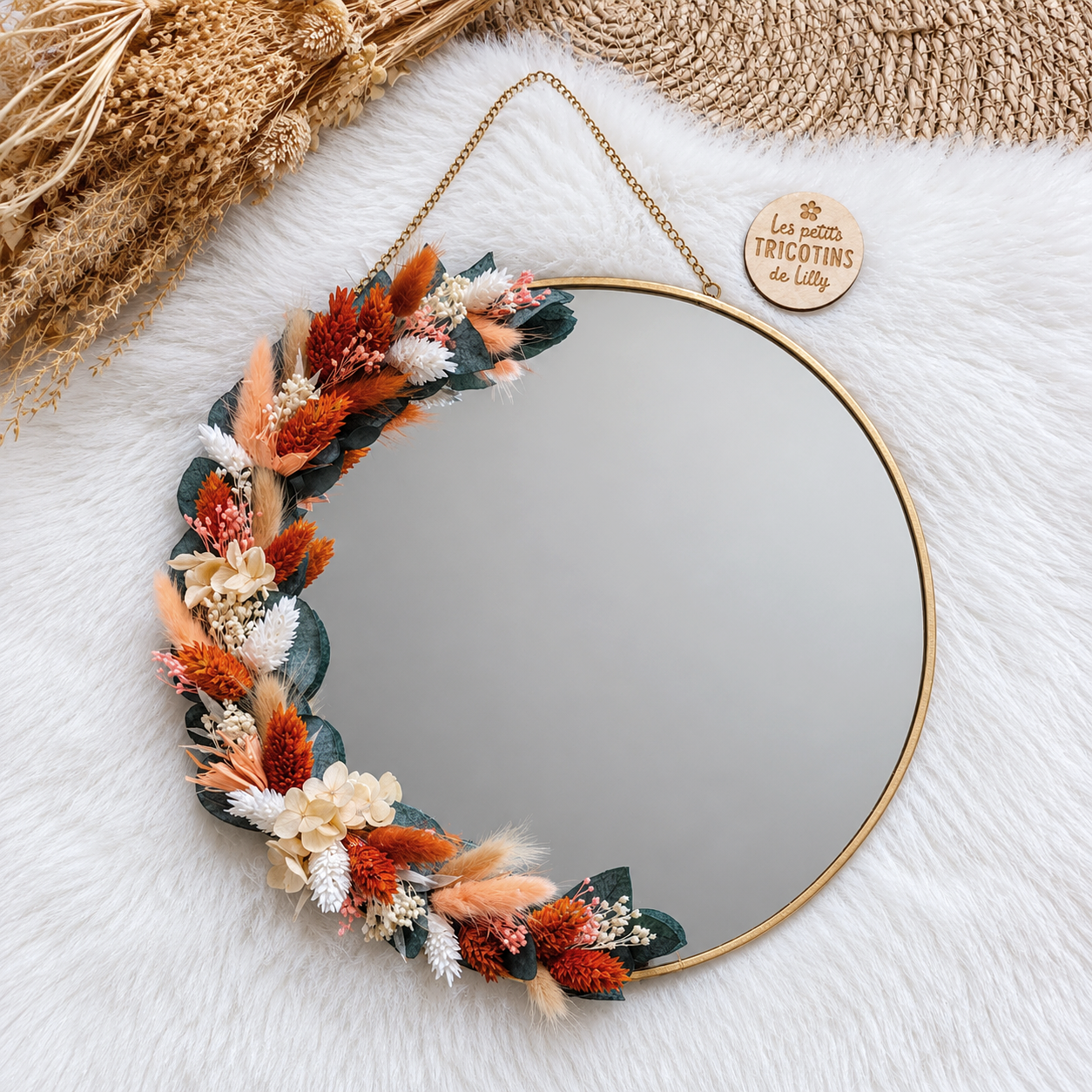 miroir-rond-fleuri-fleurs-sechees-collection-adelia