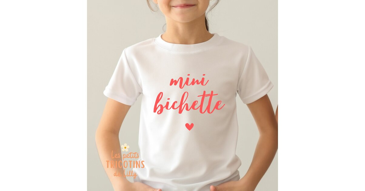 Tee Shirt Personnalisable Fille - T-Shirt Enfant Manches Courtes Col Rond Confortable Et Respirant
