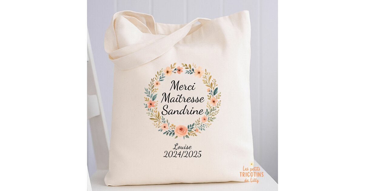 Tote Bag Madame Mauricette Personnalisable - Cadeau Original Pour Anniversaire, Départ, Collègue